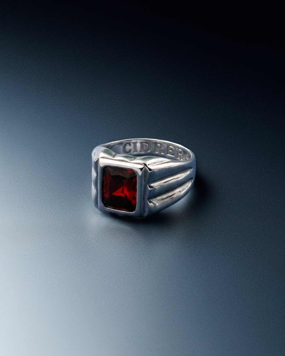 Tony's Ring Garnet Silver