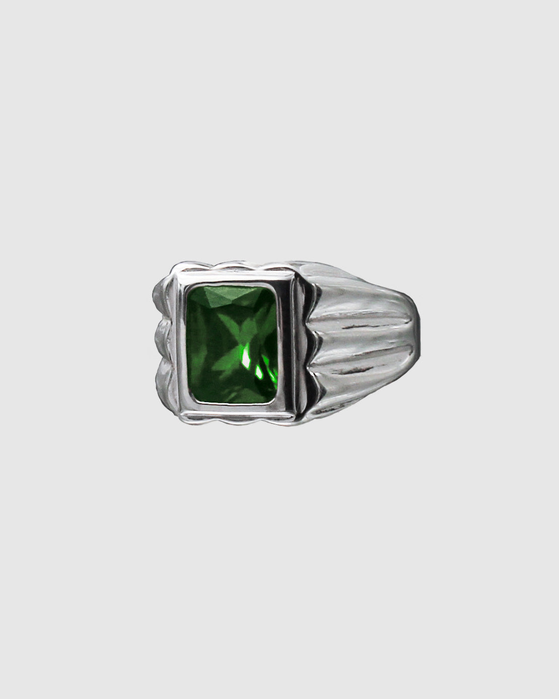 Tony's Ring Green Silver