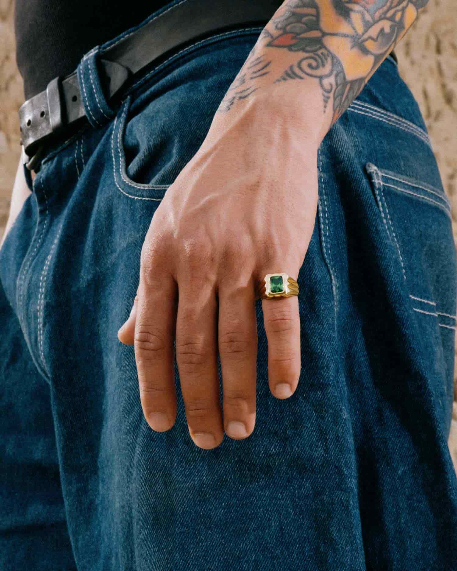 Tony's Ring Green Pinky