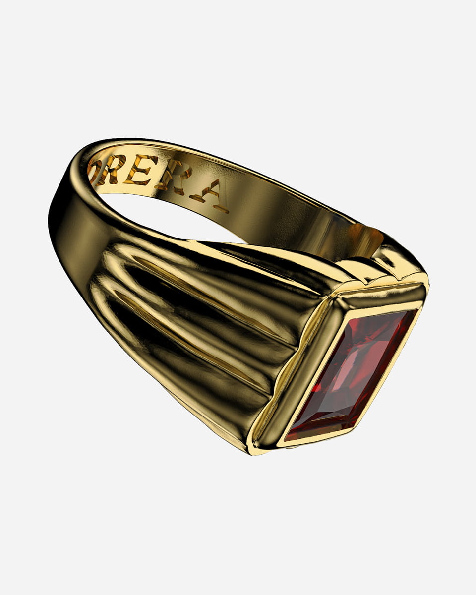 Tony's Ring Garnet Side