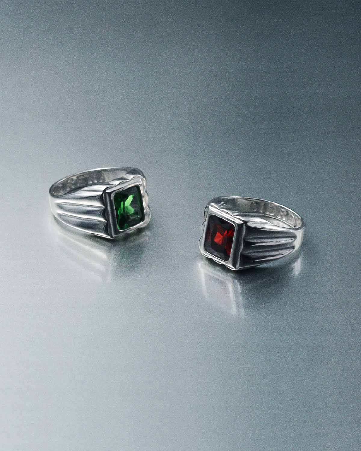 Tony's Ring Green Silver