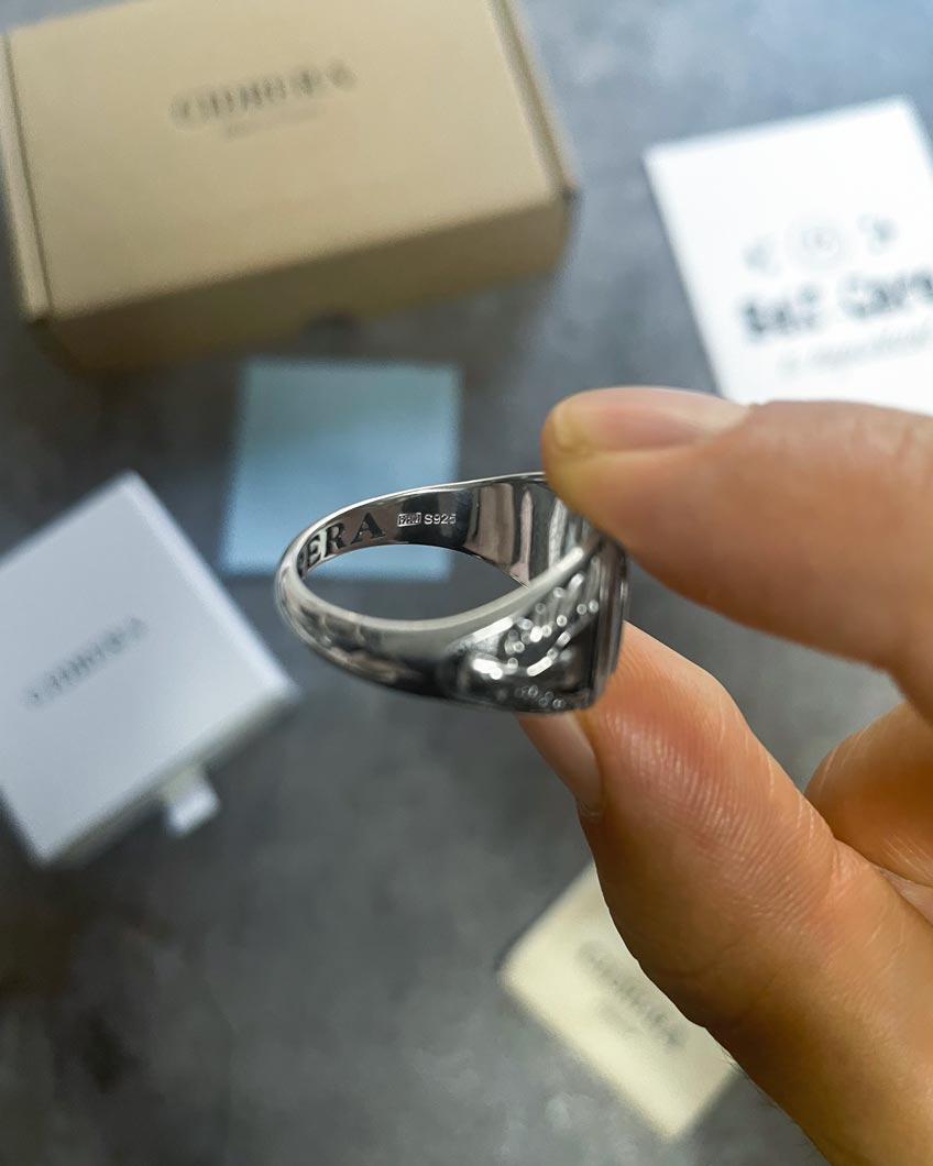 Hallmarks of Live Once Ring